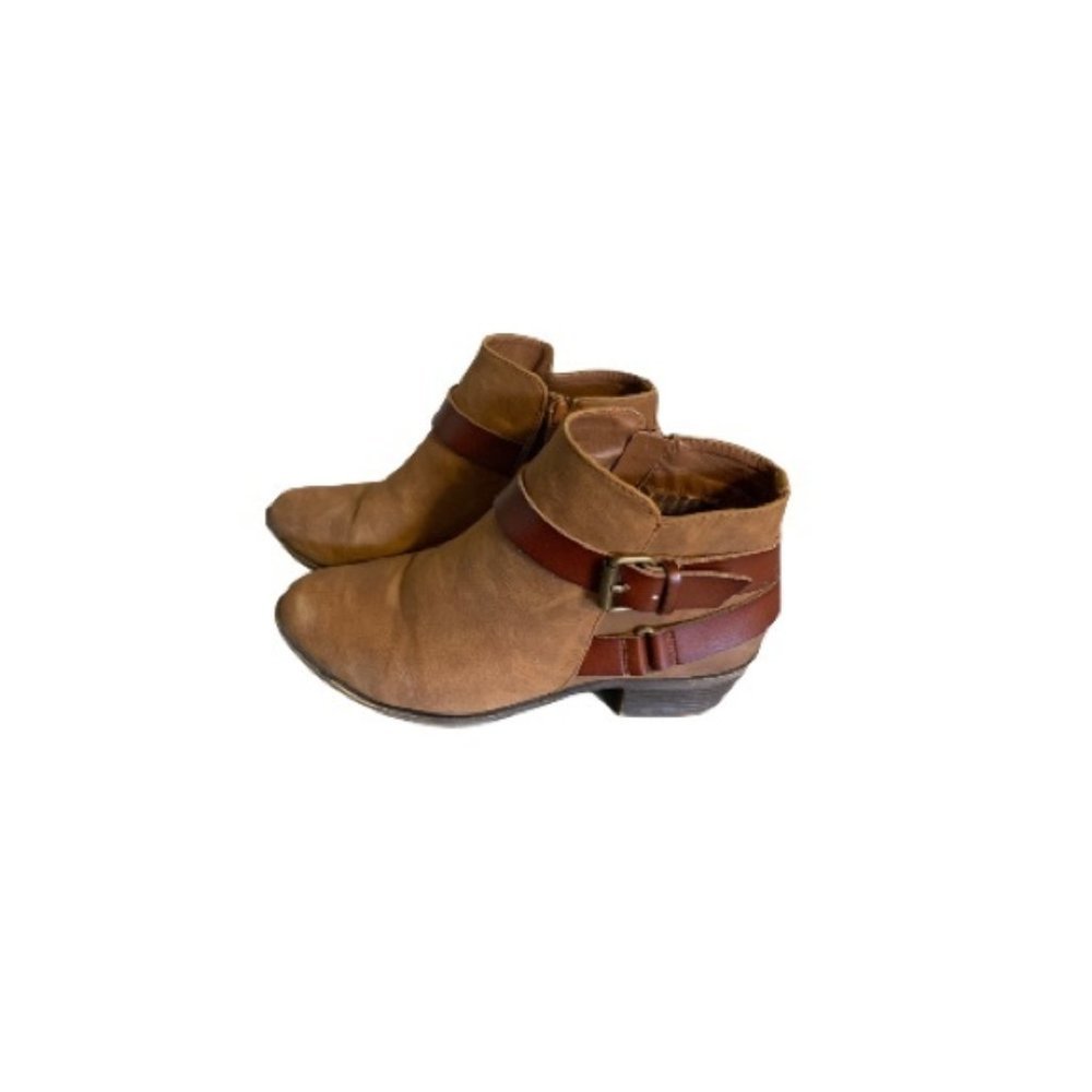 Madden Girl Brown Booties with Buckles - Women’s Size 7.5